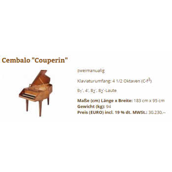 ĐÀN zweimanualig - Cembalo (Couperin)